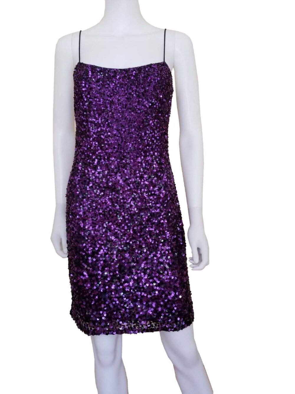 AIDAN MATTOX SEQUINS COCKTAIL DRESS